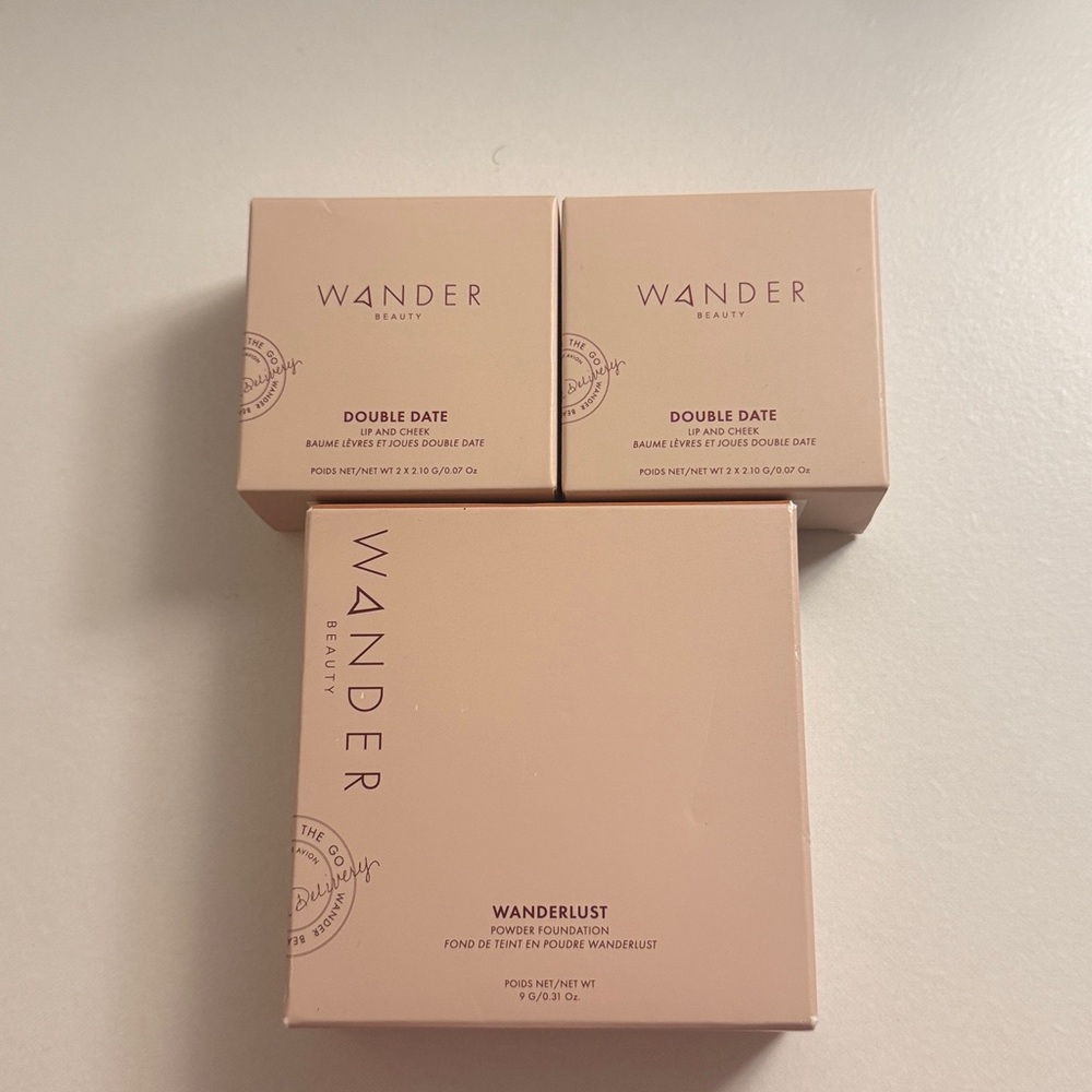 WANDER BEAUTY Double Date LIP AND CHEEK and Wanderlust POWDER FOUNDATION